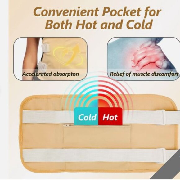 NEW Castor Oil Pack Wrap 9 Pcs -Reusable Hot/Cold Therapy Kit for Neck Back Knee - Picture 7 of 8